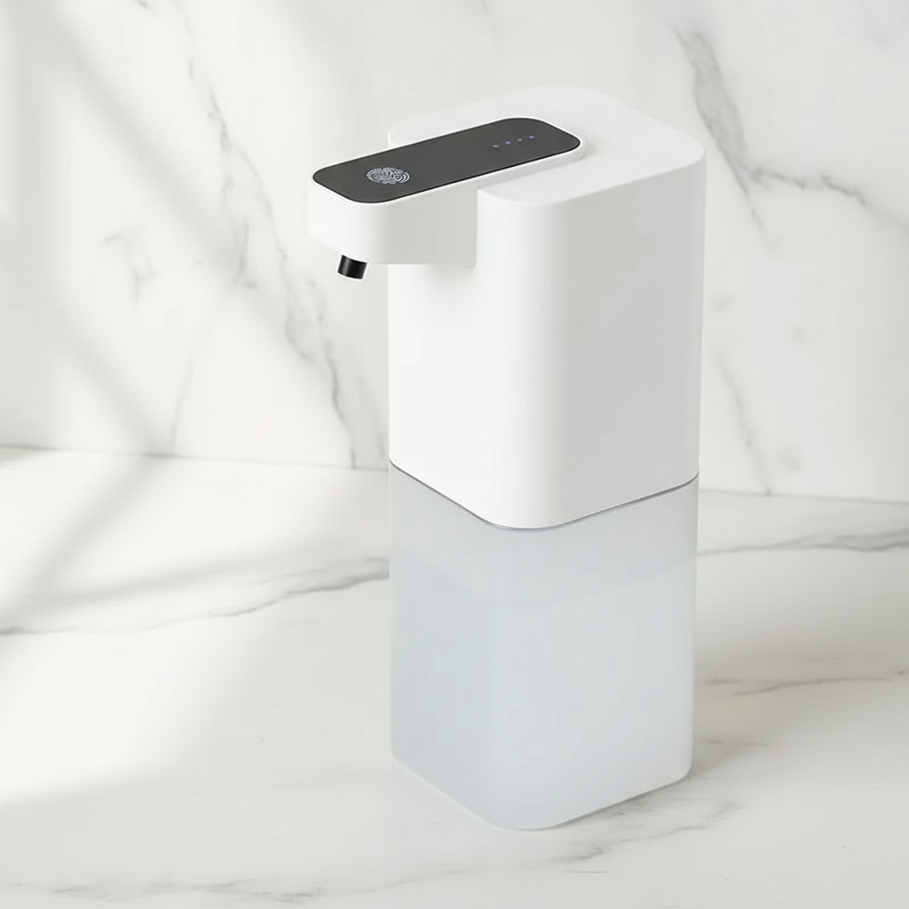 Automatyczny bezdotykowy dozownik mydła - łazienkowe tło