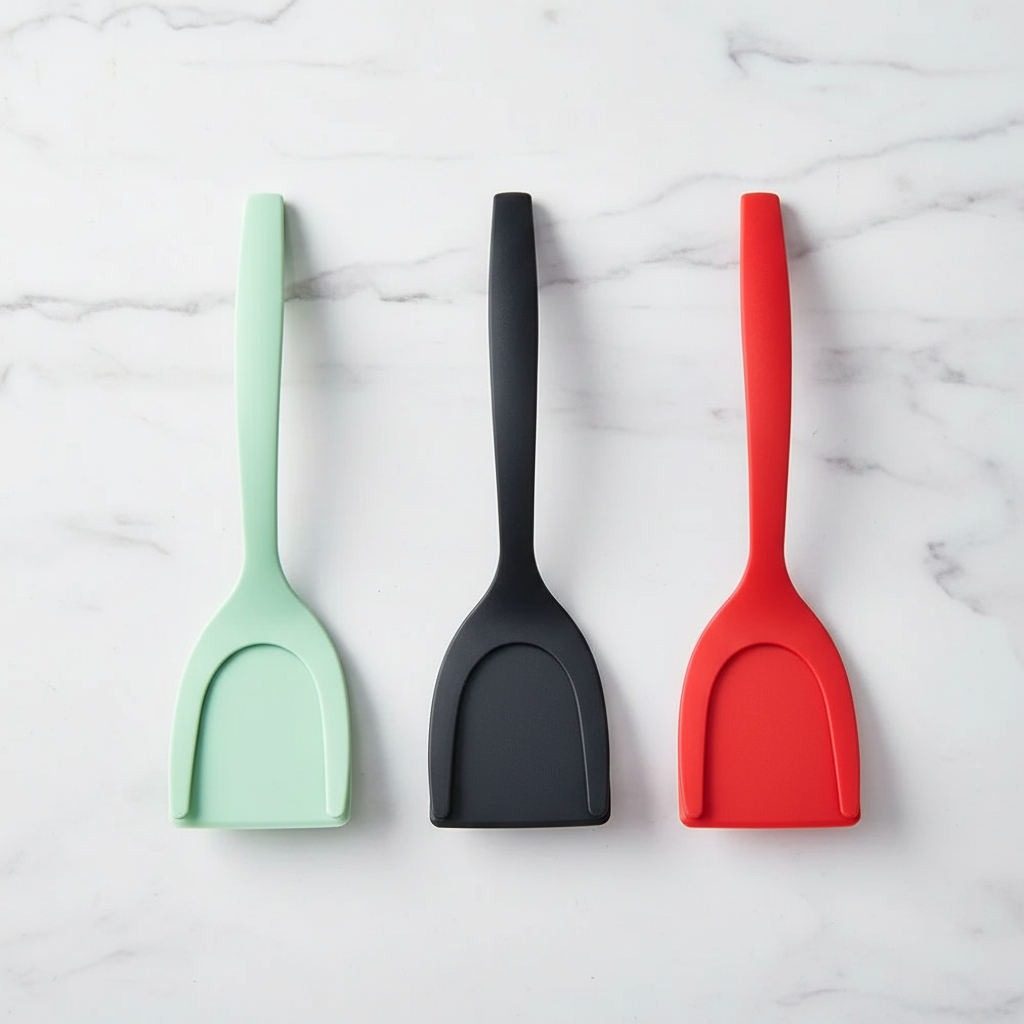Szpatułki kuchenne - 3 kolory obok siebie